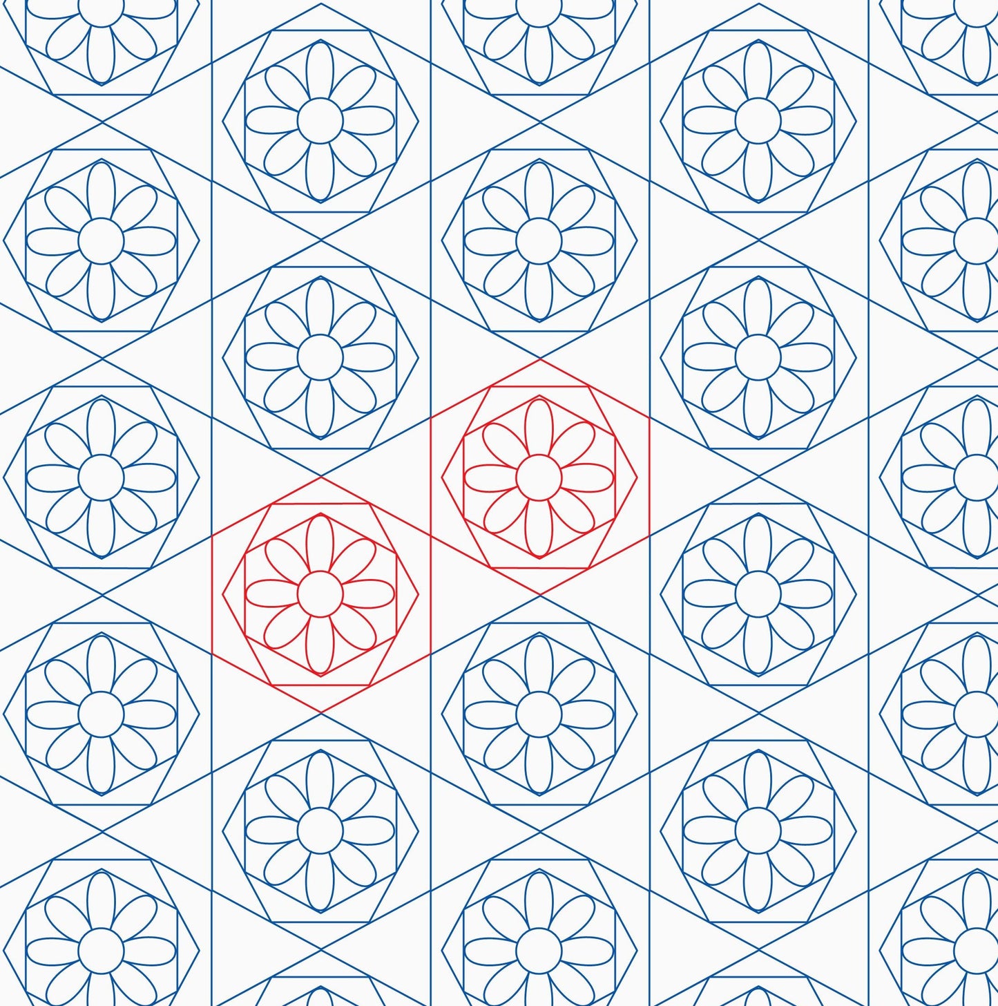Tilted Hex Flowers