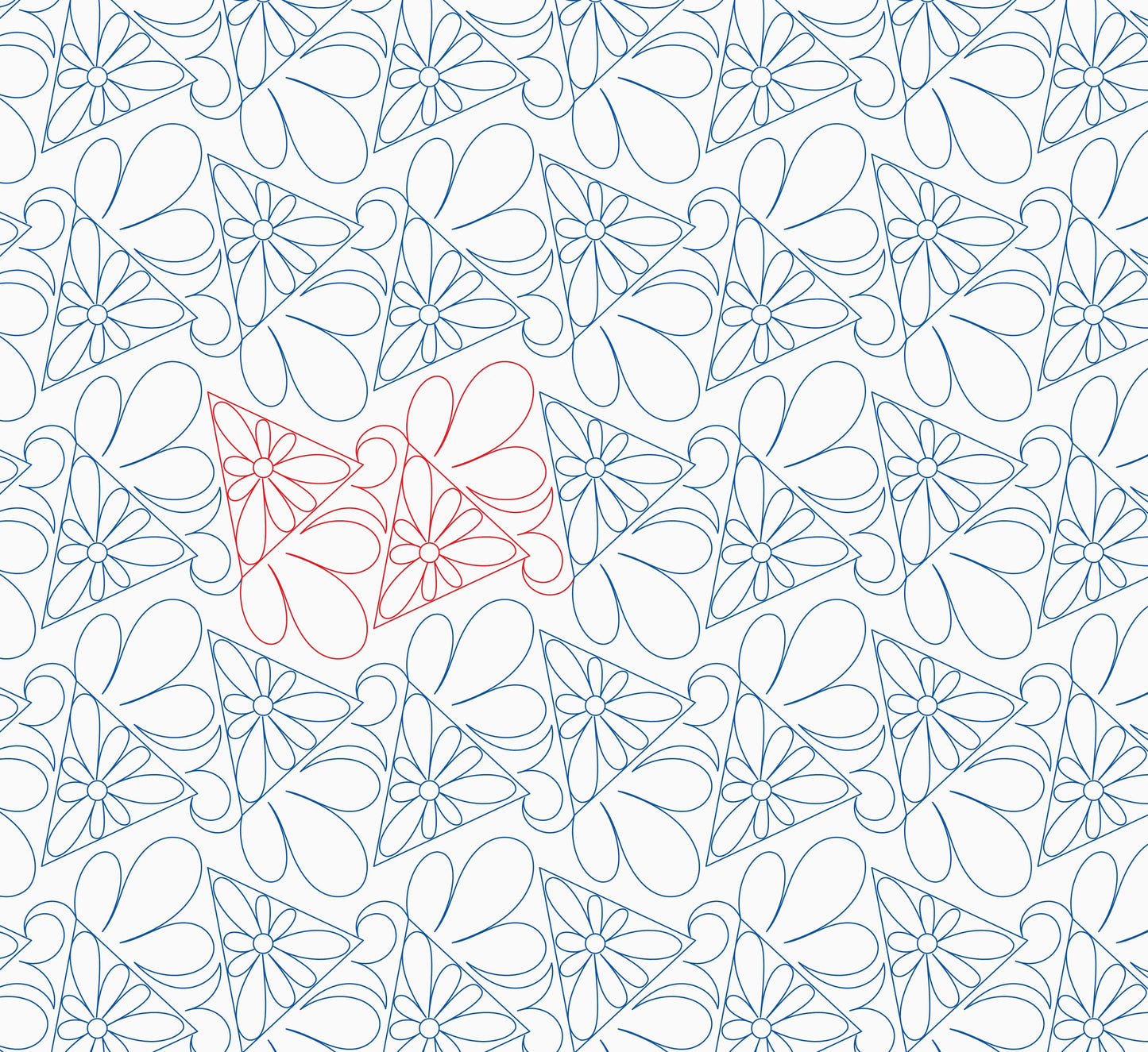 Feathered Daisy Triangles