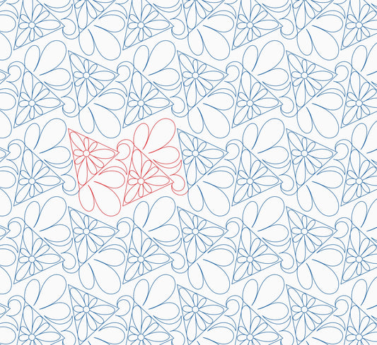 Feathered Daisy Triangles